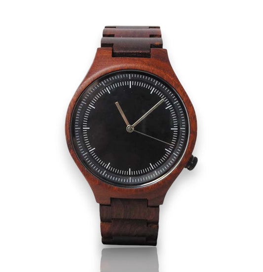 Handmade Quartz Wooden Watch with Natural Red Sandalwood